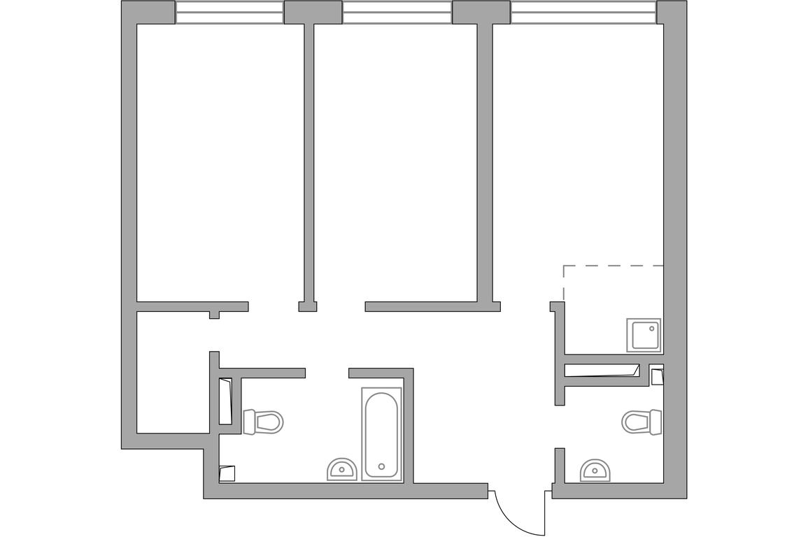 2-BD Apartment Sale, 70.05 sq. m. at Triniti 3, Dmitrovskoye Highway, 75к4, Moscow, Russia #2