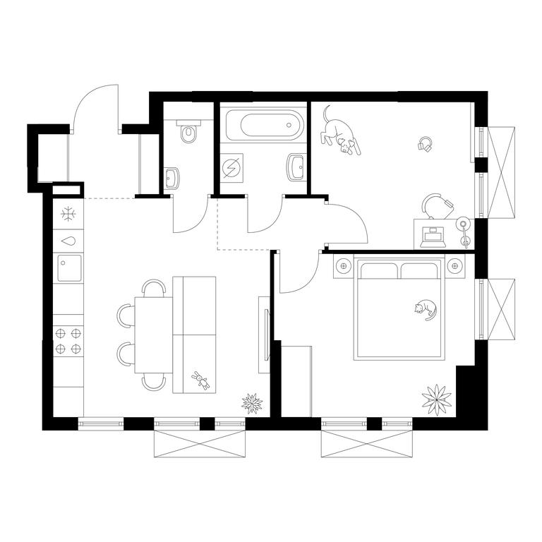 2-BD Apartment Sale, 47.7 sq. m. at Salarevo Park, Salaryevskaya Street, 8к1, Moskovskiy Settlement, Moscow, Russia #1 2-BD Apartment Sale, 47.7 sq. m. at Salarevo Park, Salaryevskaya Street, 8к1, Moskovskiy Settlement, Moscow, Russia #1