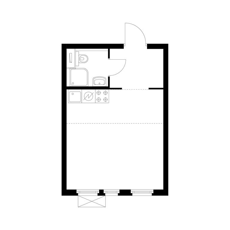 Apartment Sale, 25.3平方米 at Vtoroy Nagatinskiy, 2nd Nagatinsky Drive, 2к1, Moscow, Russia #1