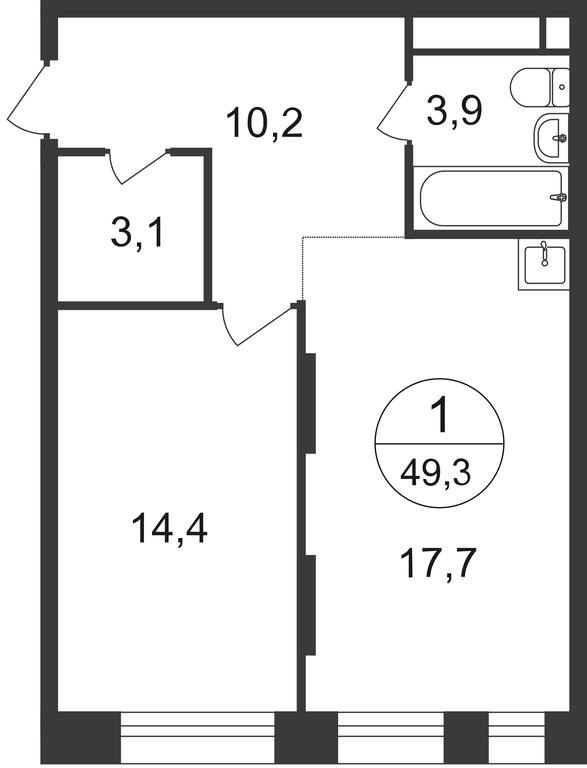 Apartment Sale, 49.3平方米 at Pervyi Moskovskiy, ulitsa Bianki, 1, Moskovskiy, Moscow, Russia #1 Apartment Sale, 49.3平方米 at Pervyi Moskovskiy, ulitsa Bianki, 1, Moskovskiy, Moscow, Russia #1
