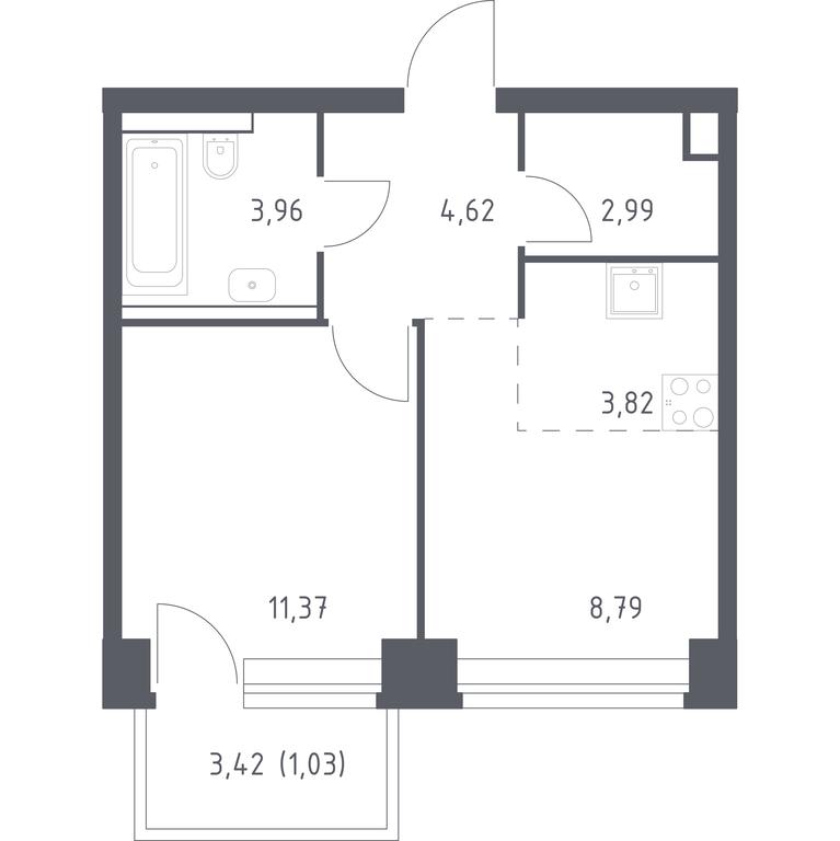 Apartment Sale, 36.58 sq. m. at Nova, Bratyev Fonchenko Street, вл21, Moscow, Russia #1 Apartment Sale, 36.58 sq. m. at Nova, Bratyev Fonchenko Street, вл21, Moscow, Russia #1