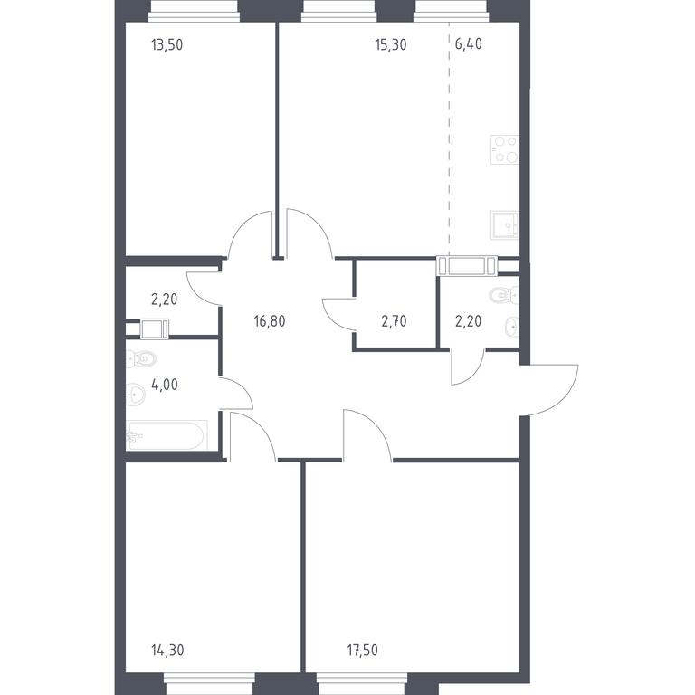 2-BD Apartment Sale, 94.9平方米 at Eko Bunino, prospekt Kuprina, 34к1, Sosenskoye Settlement, Moscow, Russia #1 2-BD Apartment Sale, 94.9平方米 at Eko Bunino, prospekt Kuprina, 34к1, Sosenskoye Settlement, Moscow, Russia #1