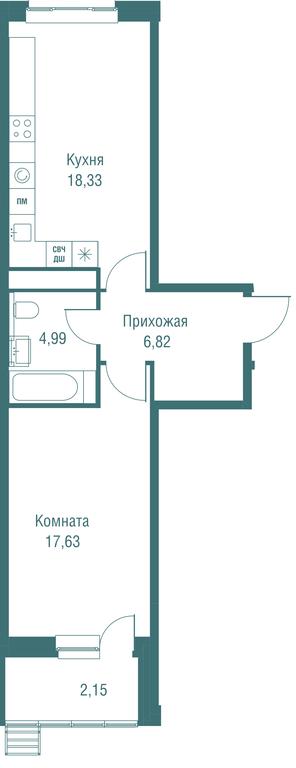 1-BD Apartment Sale, 49.92平方米 at Odinburg, Severnaya Street, 11, Odintsovo, Moscow Region, Russia #1 1-BD Apartment Sale, 49.92平方米 at Odinburg, Severnaya Street, 11, Odintsovo, Moscow Region, Russia #1