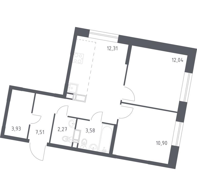 1-BD Apartment Sale, 52.54 sq. m. at Eko Bunino, prospekt Kuprina, 34к1, Sosenskoye Settlement, Moscow, Russia #1 1-BD Apartment Sale, 52.54 sq. m. at Eko Bunino, prospekt Kuprina, 34к1, Sosenskoye Settlement, Moscow, Russia #1