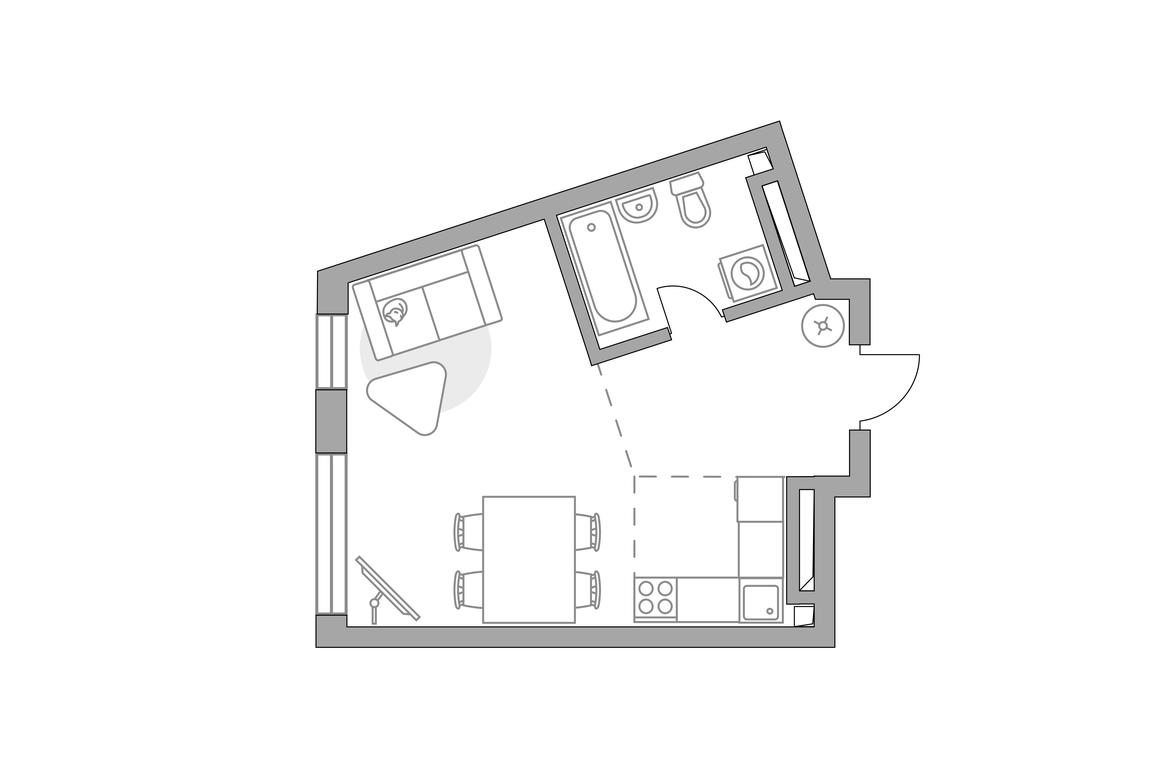 Apartment Sale, 33.34 sq. m. at Triniti 3, Dmitrovskoye Highway, 75к4, Moscow, Russia #1 Apartment Sale, 33.34 sq. m. at Triniti 3, Dmitrovskoye Highway, 75к4, Moscow, Russia #1