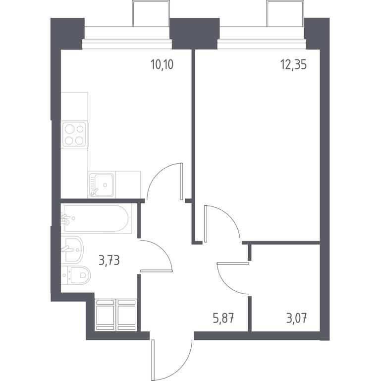 Apartment Sale, 35.13 sq. m. at Troparevo Park, Kiyevskoye shosse, 21-y kilometr, 3с4, Mosrentgen Settlement, Moscow, Russia #1