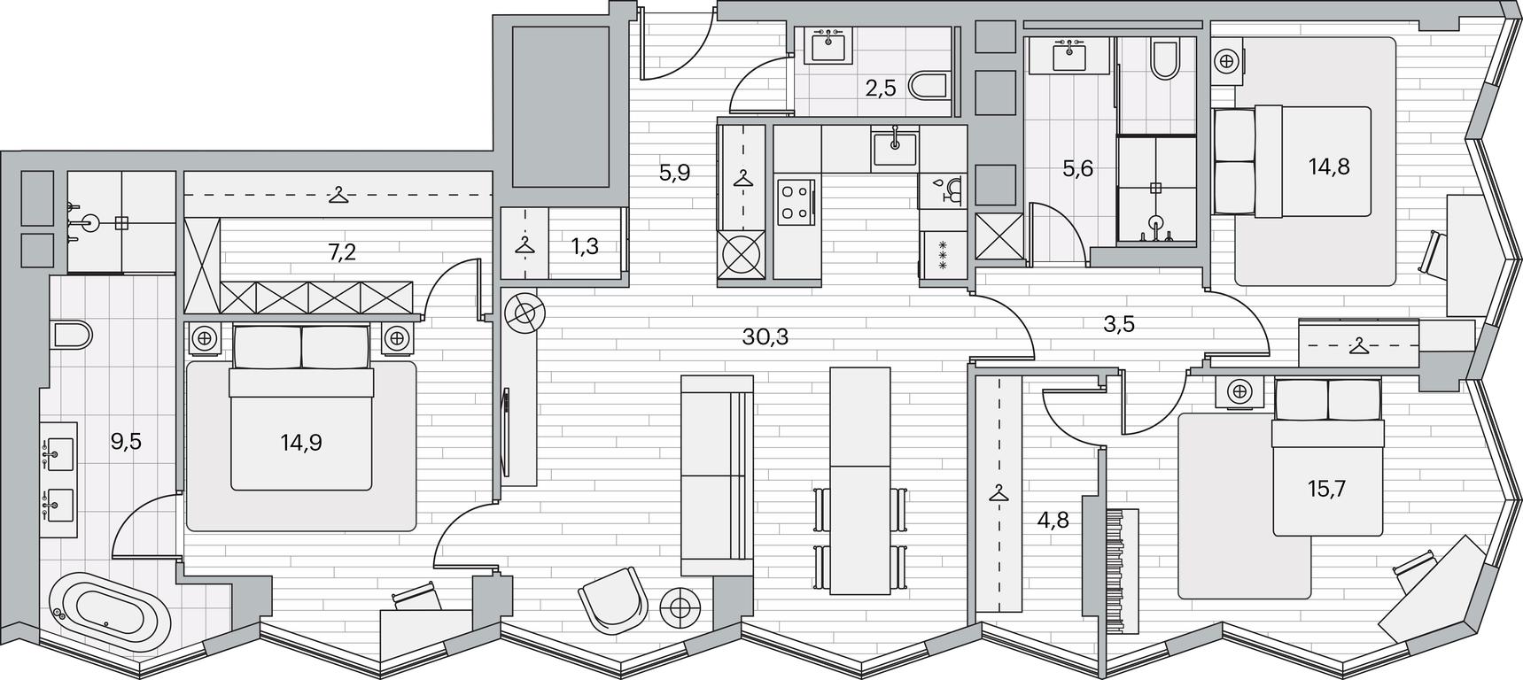3-BD Apartment Sale, 114.9 sq. m. at Beregovoy, Beregovoy Drive, 2, Moscow, Russia #1 3-BD Apartment Sale, 114.9 sq. m. at Beregovoy, Beregovoy Drive, 2, Moscow, Russia #1