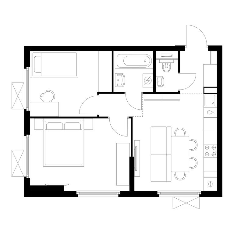 2-BD Apartment Sale, 48.8 sq. m. at Yaroslavskiy, 16th Microdistrict, Mytischi, Moscow Region, Russia #1 2-BD Apartment Sale, 48.8 sq. m. at Yaroslavskiy, 16th Microdistrict, Mytischi, Moscow Region, Russia #1