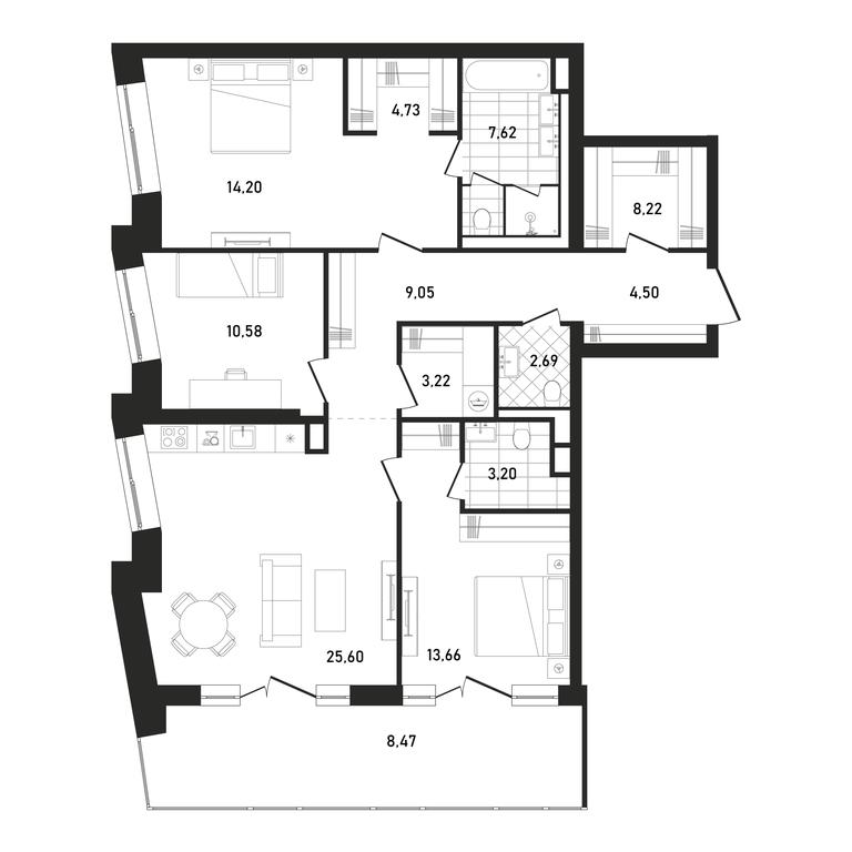 3-BD Apartment Sale, 115.74平方米 at Republic, Presnensky Val Street, 27с1, Moscow, Russia #1 3-BD Apartment Sale, 115.74平方米 at Republic, Presnensky Val Street, 27с1, Moscow, Russia #1