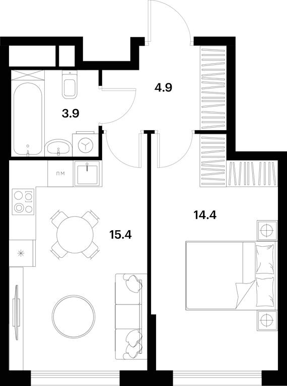 Apartment Sale, 38.6 sq. m. at Alia, Lyotnaya Street, 95Бк2, Moscow, Russia #1 Apartment Sale, 38.6 sq. m. at Alia, Lyotnaya Street, 95Бк2, Moscow, Russia #1