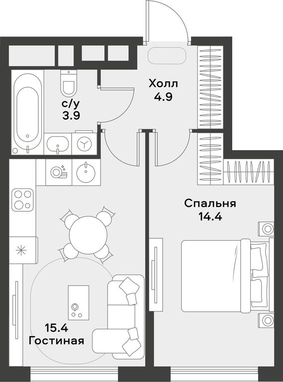 Apartment Sale, 38.6 sq. m. at Alia, Lyotnaya Street, 95Бк2, Moscow, Russia #2 Apartment Sale, 38.6 sq. m. at Alia, Lyotnaya Street, 95Бк2, Moscow, Russia #2