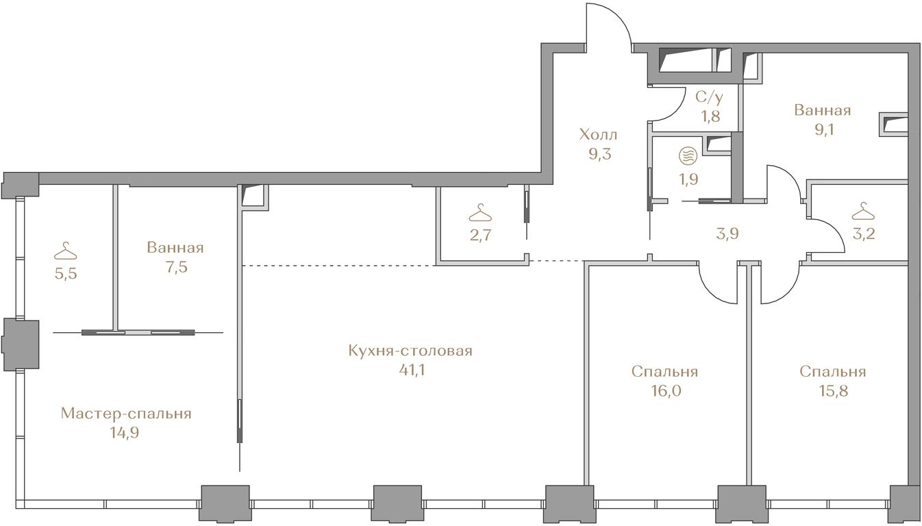 3-BD Apartment Sale, 132.7 sq. m. at Luzhniki Collection, Luzhnetskaya Embankment, 2/4с17, Moscow, Russia #1 3-BD Apartment Sale, 132.7 sq. m. at Luzhniki Collection, Luzhnetskaya Embankment, 2/4с17, Moscow, Russia #1