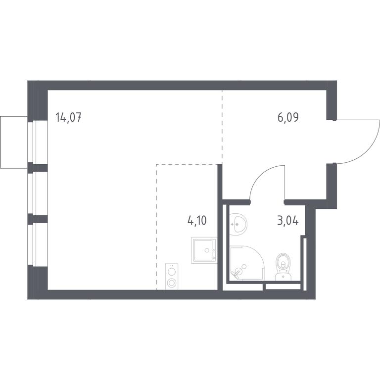 Apartment Sale, 27.3平方米 at Bogdanovskiy Les, derevnya Bogdanikha, Leninskiy City District, Moscow Region, Russia #1 Apartment Sale, 27.3平方米 at Bogdanovskiy Les, derevnya Bogdanikha, Leninskiy City District, Moscow Region, Russia #1
