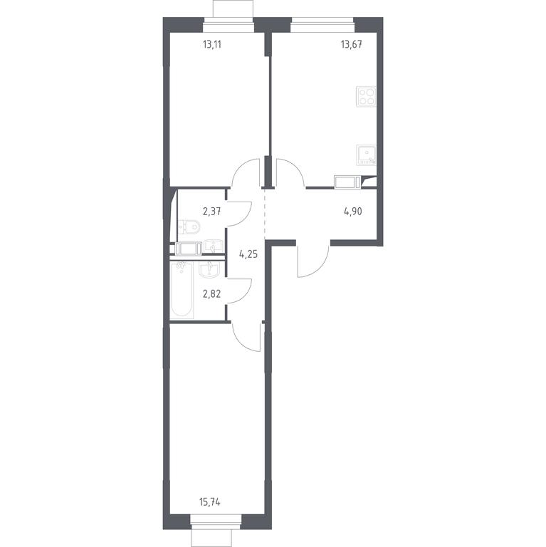 1-BD Apartment Sale, 56.86平方米 at Piatnitskie Luga, Pyatnitskoye Highway, 2, derevnya Yurlovo, Solnechnogorsk City District, Moscow Region, Russia #1 1-BD Apartment Sale, 56.86平方米 at Piatnitskie Luga, Pyatnitskoye Highway, 2, derevnya Yurlovo, Solnechnogorsk City District, Moscow Region, Russia #1