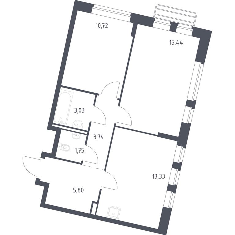 1-BD Apartment Sale, 53.81 sq. m. at Rublevskiy Kvartal, Laykovo Green Quarter, zhiloy kompleks Gorod-sobytiye Laykovo, selo Laykovo, Odintsovskiy City District, Moscow Region, Russia #1 1-BD Apartment Sale, 53.81 sq. m. at Rublevskiy Kvartal, Laykovo Green Quarter, zhiloy kompleks Gorod-sobytiye Laykovo, selo Laykovo, Odintsovskiy City District, Moscow Region, Russia #1