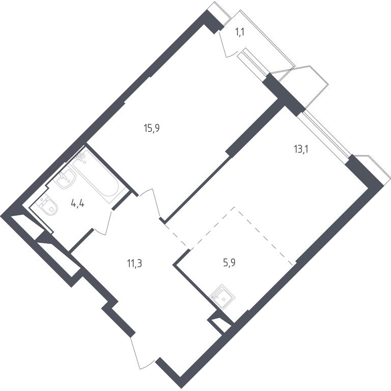 Apartment Sale, 52.84 sq. m. at Sputnik, Lipovoy Roschi Street, 1к4, derevnya Razdory, Odintsovskiy City District, Moscow Region, Russia #1 Apartment Sale, 52.84 sq. m. at Sputnik, Lipovoy Roschi Street, 1к4, derevnya Razdory, Odintsovskiy City District, Moscow Region, Russia #1