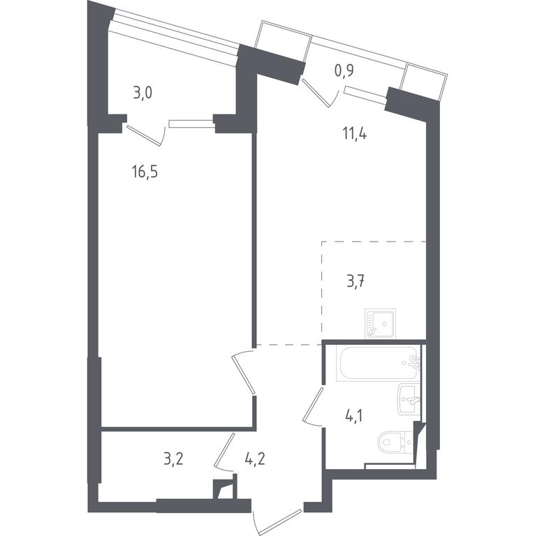 Apartment Sale, 47.29 sq. m. at Sputnik, Lipovoy Roschi Street, 1к4, derevnya Razdory, Odintsovskiy City District, Moscow Region, Russia #1 Apartment Sale, 47.29 sq. m. at Sputnik, Lipovoy Roschi Street, 1к4, derevnya Razdory, Odintsovskiy City District, Moscow Region, Russia #1