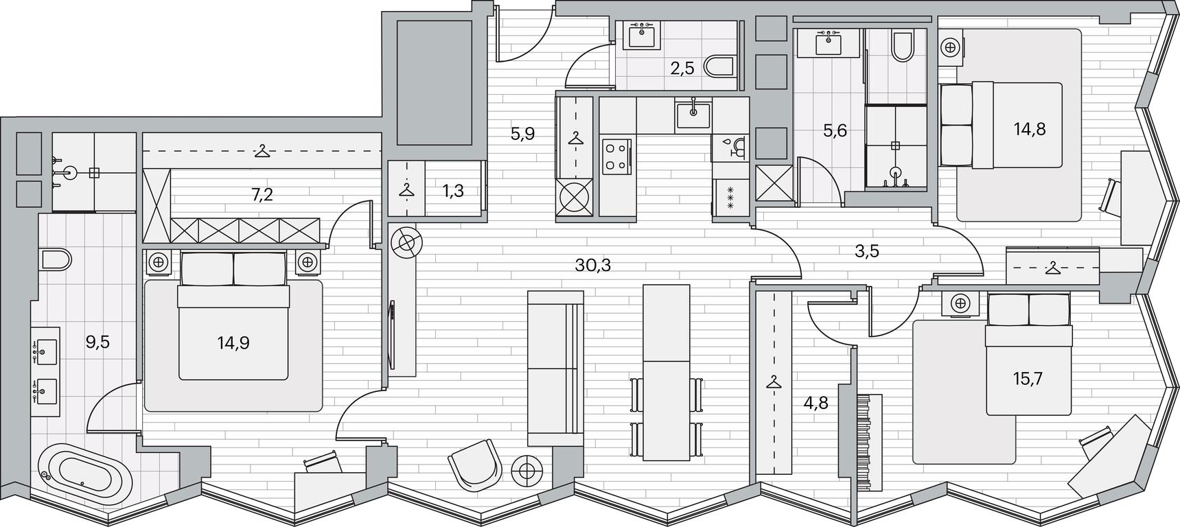 3-BD Apartment Sale, 114.9平方米 at Beregovoy, Beregovoy Drive, 2, Moscow, Russia #1 3-BD Apartment Sale, 114.9平方米 at Beregovoy, Beregovoy Drive, 2, Moscow, Russia #1