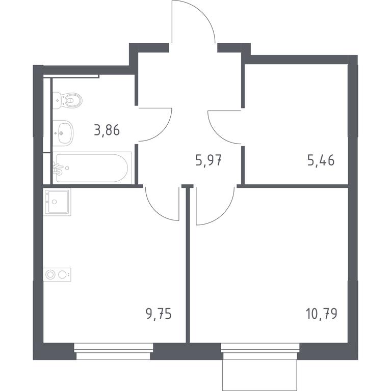 Apartment Sale, 35.83平方米 at Mytishchi Park, Silikatnaya ulitsa, 41к3, Mytischi, Moscow Region, Russia #1 Apartment Sale, 35.83平方米 at Mytishchi Park, Silikatnaya ulitsa, 41к3, Mytischi, Moscow Region, Russia #1