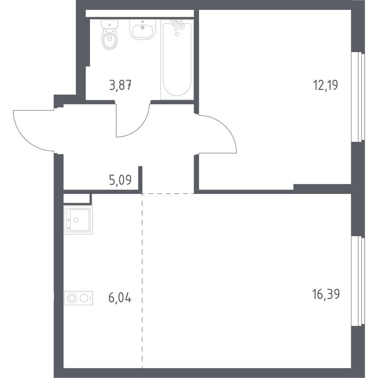 Apartment Sale, 43.58 sq. m. at Gorki Park, Shkolnaya ulitsa, 2, derevnya Korobovo, Leninskiy City District, Moscow Region, Russia #1 Apartment Sale, 43.58 sq. m. at Gorki Park, Shkolnaya ulitsa, 2, derevnya Korobovo, Leninskiy City District, Moscow Region, Russia #1