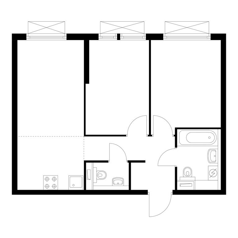 2-BD Apartment Sale, 49平方米 at Kolskaya 8, Kolskaya Street, 8с16, Moscow, Russia #1 2-BD Apartment Sale, 49平方米 at Kolskaya 8, Kolskaya Street, 8с16, Moscow, Russia #1
