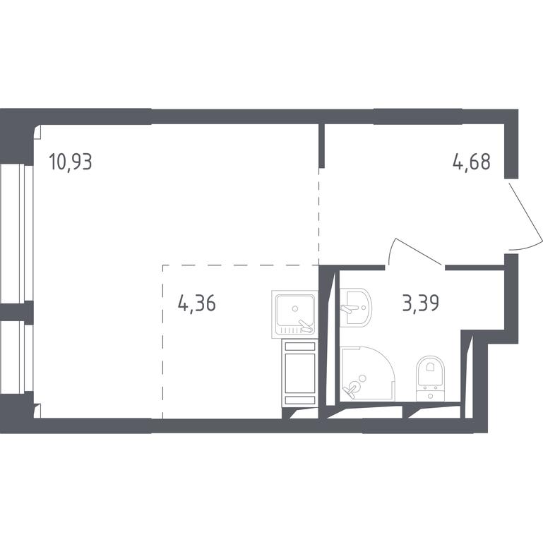 Apartment Sale, 23.1 sq. m. at Tomilino Park, 1-y kvartal, posyolok Zhilino-1, Lubertsy City District, Moscow Region, Russia #1 Apartment Sale, 23.1 sq. m. at Tomilino Park, 1-y kvartal, posyolok Zhilino-1, Lubertsy City District, Moscow Region, Russia #1