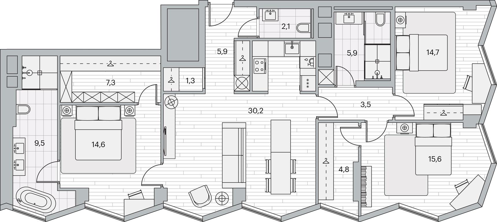 3-BD Apartment Sale, 117 sq. m. at Beregovoy, Beregovoy Drive, 2, Moscow, Russia #1 3-BD Apartment Sale, 117 sq. m. at Beregovoy, Beregovoy Drive, 2, Moscow, Russia #1