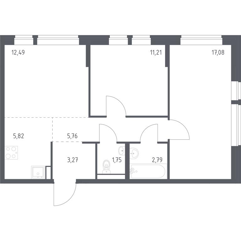 1-BD Apartment Sale, 60.17平方米 at Kvartal Aviatorov, ulitsa Koldunova, Aviatorov Microdistrict, Balashikha, Moscow Region, Russia #1 1-BD Apartment Sale, 60.17平方米 at Kvartal Aviatorov, ulitsa Koldunova, Aviatorov Microdistrict, Balashikha, Moscow Region, Russia #1