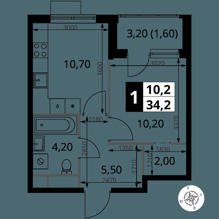 1-BD Apartment Sale, 34.2平方米 at 1 Himkinskij, zhiloy kompleks 1-y Khimkinskiy, kvartal Mezhdunarodny, mikrorayon Klyazma-Starbeyevo, Khimki, Moscow Region, Russia #2 1-BD Apartment Sale, 34.2平方米 at 1 Himkinskij, zhiloy kompleks 1-y Khimkinskiy, kvartal Mezhdunarodny, mikrorayon Klyazma-Starbeyevo, Khimki, Moscow Region, Russia #2