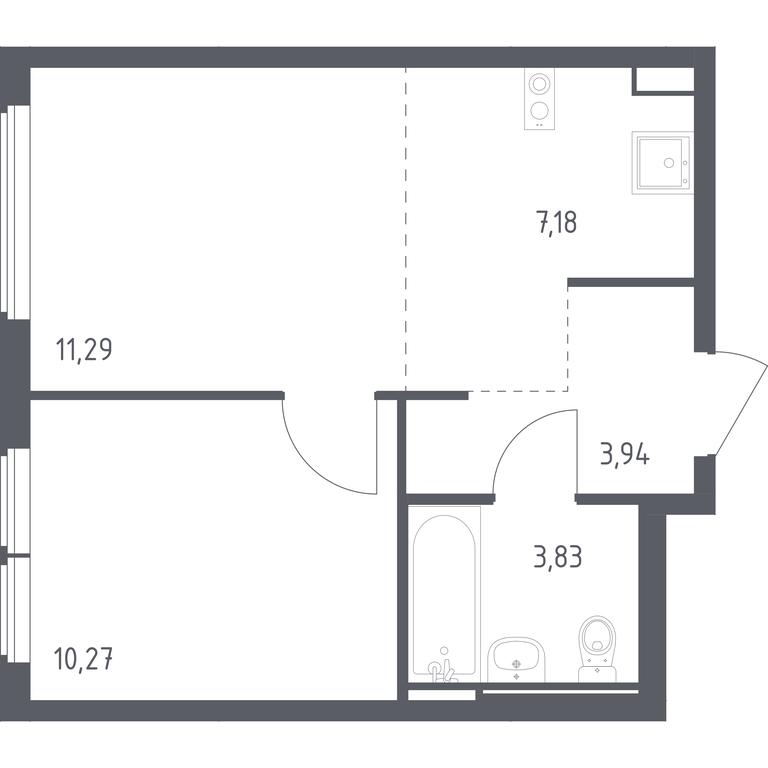 Apartment Sale, 36.51 sq. m. at Ostafevo, Ostafyevskoe Highway, 12к1, Ryazanovskoe Settlement, Moscow, Russia #1