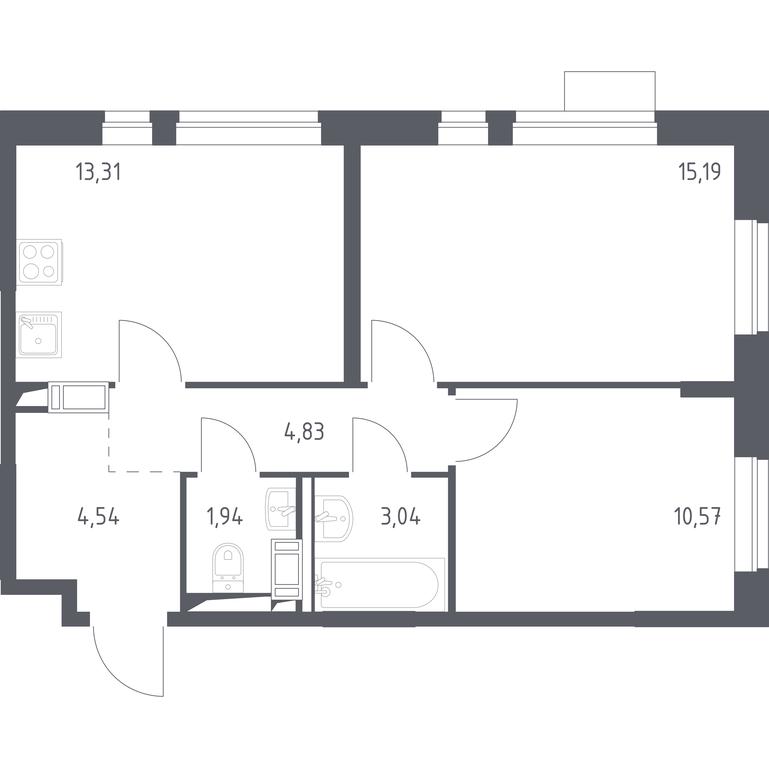 1-BD Apartment Sale, 53.42平方米 at Piatnitskie Luga, Pyatnitskoye Highway, 2, derevnya Yurlovo, Solnechnogorsk City District, Moscow Region, Russia #1 1-BD Apartment Sale, 53.42平方米 at Piatnitskie Luga, Pyatnitskoye Highway, 2, derevnya Yurlovo, Solnechnogorsk City District, Moscow Region, Russia #1