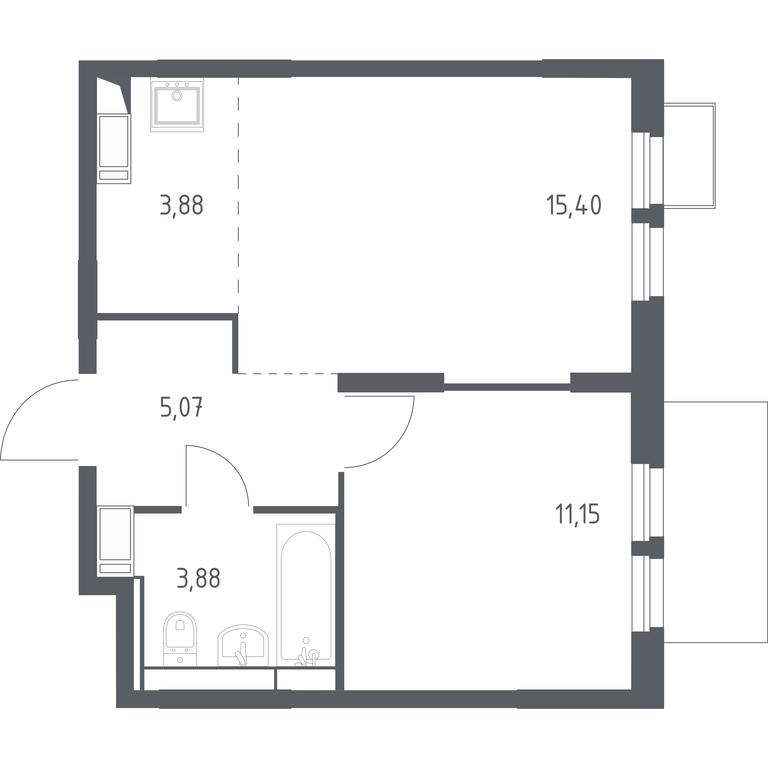 Apartment Sale, 39.38 sq. m. at Bolshoe Putilkovo, Prostornaya ulitsa, 1, Putilkovo Village, Krasnogorsk City District, Moscow Region, Russia #1 Apartment Sale, 39.38 sq. m. at Bolshoe Putilkovo, Prostornaya ulitsa, 1, Putilkovo Village, Krasnogorsk City District, Moscow Region, Russia #1