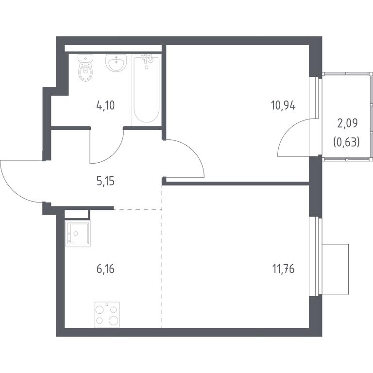 Apartment Sale, 38.74 sq. m. at Gorki Park, Shkolnaya ulitsa, 2, derevnya Korobovo, Leninskiy City District, Moscow Region, Russia #1 Apartment Sale, 38.74 sq. m. at Gorki Park, Shkolnaya ulitsa, 2, derevnya Korobovo, Leninskiy City District, Moscow Region, Russia #1