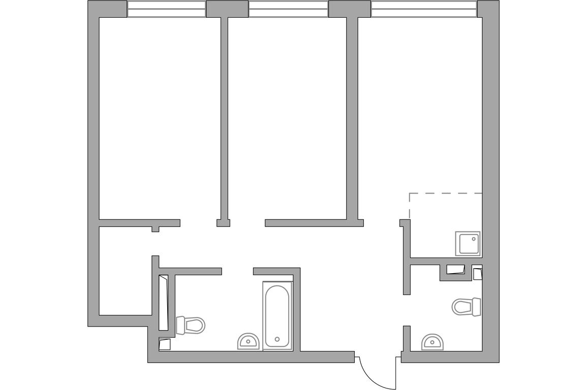 2-BD Apartment Sale, 69.84 sq. m. at Triniti 3, Dmitrovskoye Highway, 75к4, Moscow, Russia #2