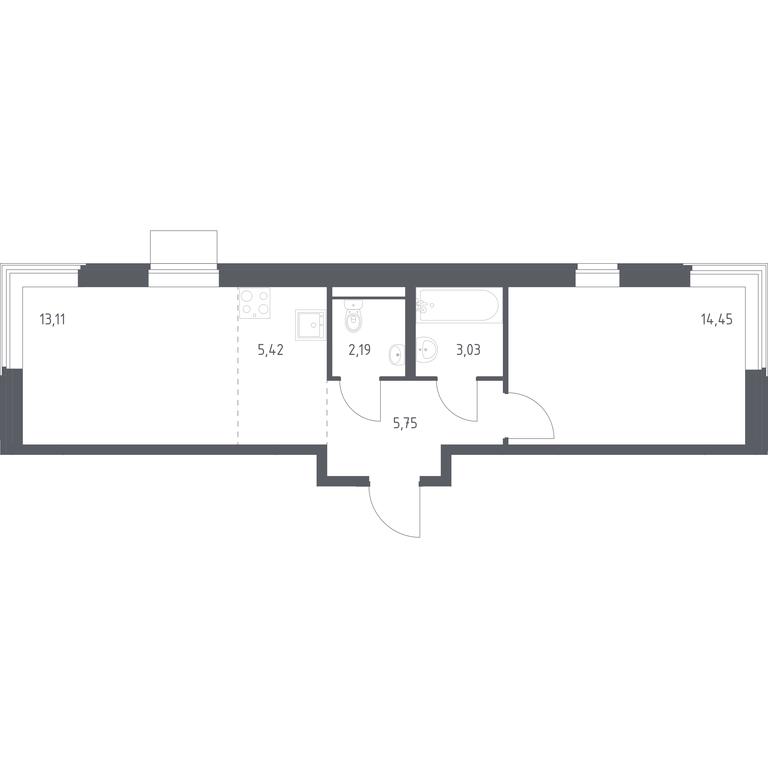 Apartment Sale, 43.95 sq. m. at Kvartal Zapadnyj, kvartal № 76, Marushkinskoye Settlement, Moscow, Russia #1 Apartment Sale, 43.95 sq. m. at Kvartal Zapadnyj, kvartal № 76, Marushkinskoye Settlement, Moscow, Russia #1