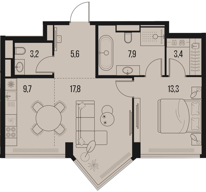1-BD Apartment Sale, 60.9 sq. m. at High Life, Letnikovskaya Street, 11/10с1, Moscow, Russia #1 1-BD Apartment Sale, 60.9 sq. m. at High Life, Letnikovskaya Street, 11/10с1, Moscow, Russia #1