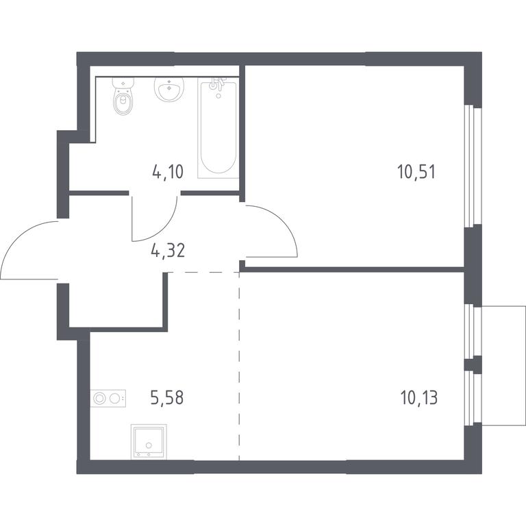 Apartment Sale, 34.64 sq. m. at Prigorod Lesnoe, Molodyozhny bulvar, 6, derevnya Misaylovo, Leninskiy City District, Moscow Region, Russia #1 Apartment Sale, 34.64 sq. m. at Prigorod Lesnoe, Molodyozhny bulvar, 6, derevnya Misaylovo, Leninskiy City District, Moscow Region, Russia #1