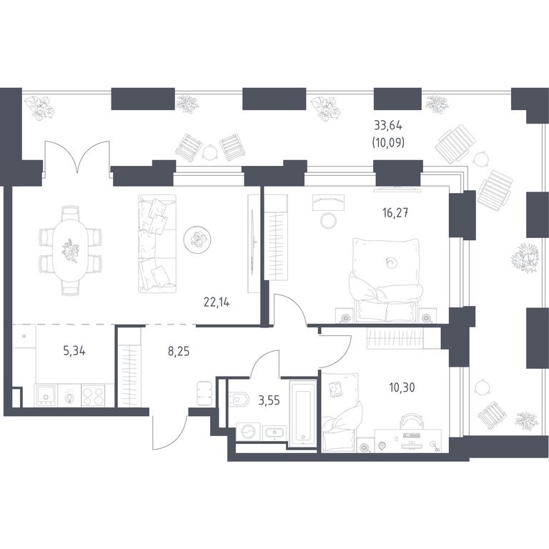 1-BD Apartment Sale, 75.94 sq. m. at Vereiskaya 41, Vereyskaya Street, 41, Moscow, Russia #2 1-BD Apartment Sale, 75.94 sq. m. at Vereiskaya 41, Vereyskaya Street, 41, Moscow, Russia #2
