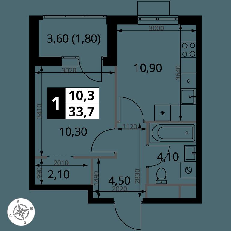 1-BD Apartment Sale, 33.7平方米 at 1 Himkinskij, zhiloy kompleks 1-y Khimkinskiy, kvartal Mezhdunarodny, mikrorayon Klyazma-Starbeyevo, Khimki, Moscow Region, Russia #2 1-BD Apartment Sale, 33.7平方米 at 1 Himkinskij, zhiloy kompleks 1-y Khimkinskiy, kvartal Mezhdunarodny, mikrorayon Klyazma-Starbeyevo, Khimki, Moscow Region, Russia #2