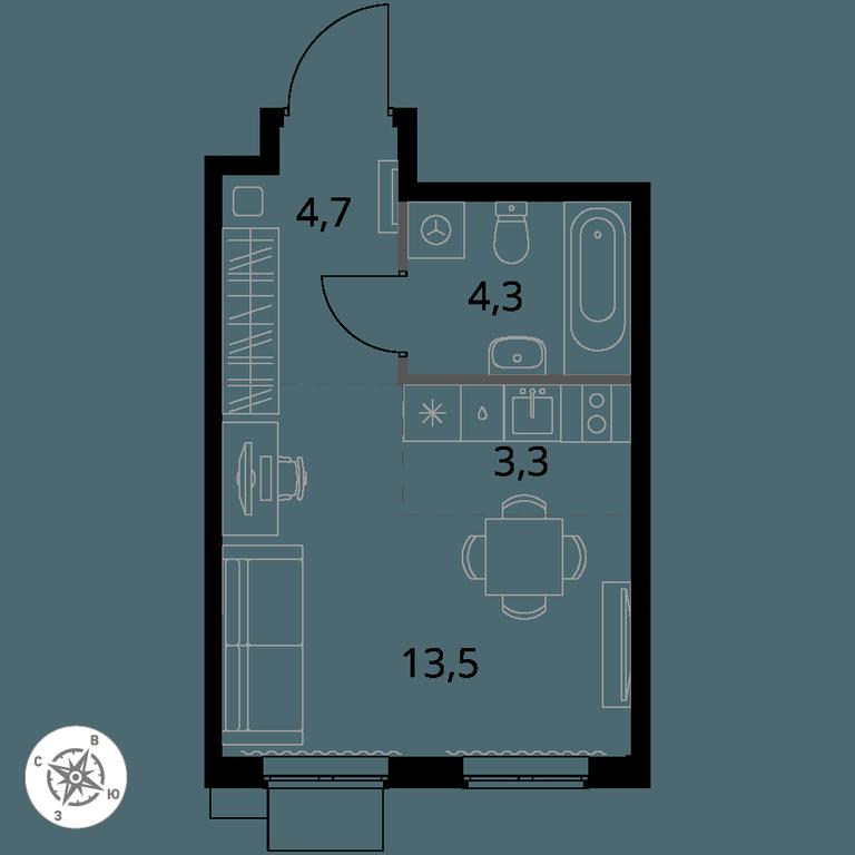 Apartment Sale, 25.8 sq. m. at 1 Izmajlovskij, Montazhnaya Street, 8с13, Moscow, Russia #1 Apartment Sale, 25.8 sq. m. at 1 Izmajlovskij, Montazhnaya Street, 8с13, Moscow, Russia #1