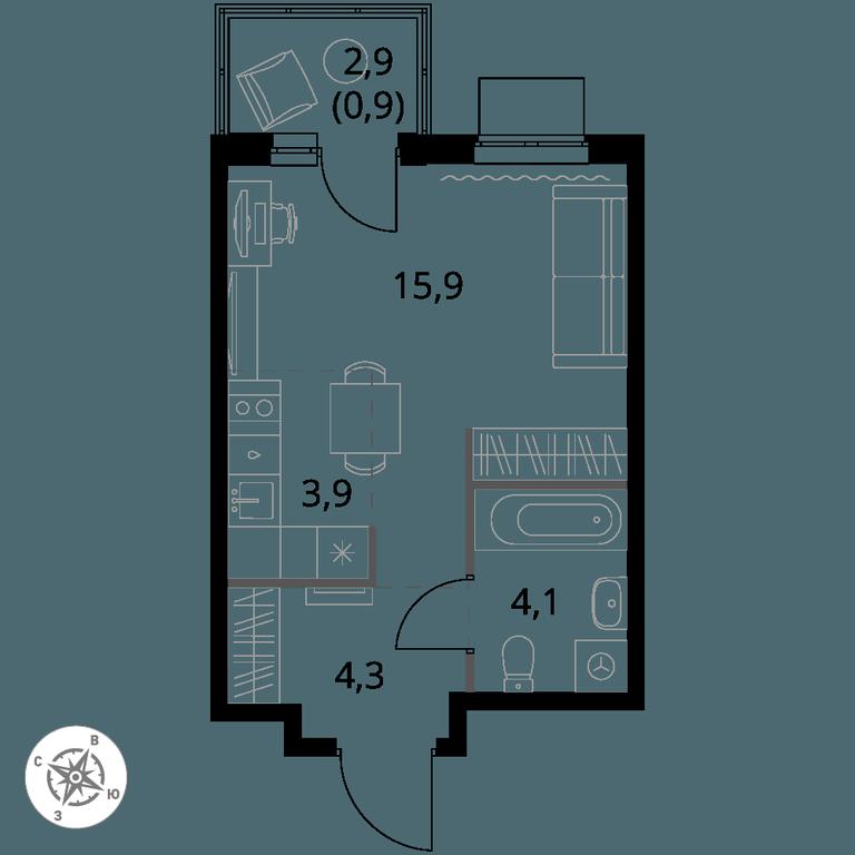 Apartment Sale, 29.1 sq. m. at 1 Izmajlovskij, Montazhnaya Street, 8с13, Moscow, Russia #1 Apartment Sale, 29.1 sq. m. at 1 Izmajlovskij, Montazhnaya Street, 8с13, Moscow, Russia #1