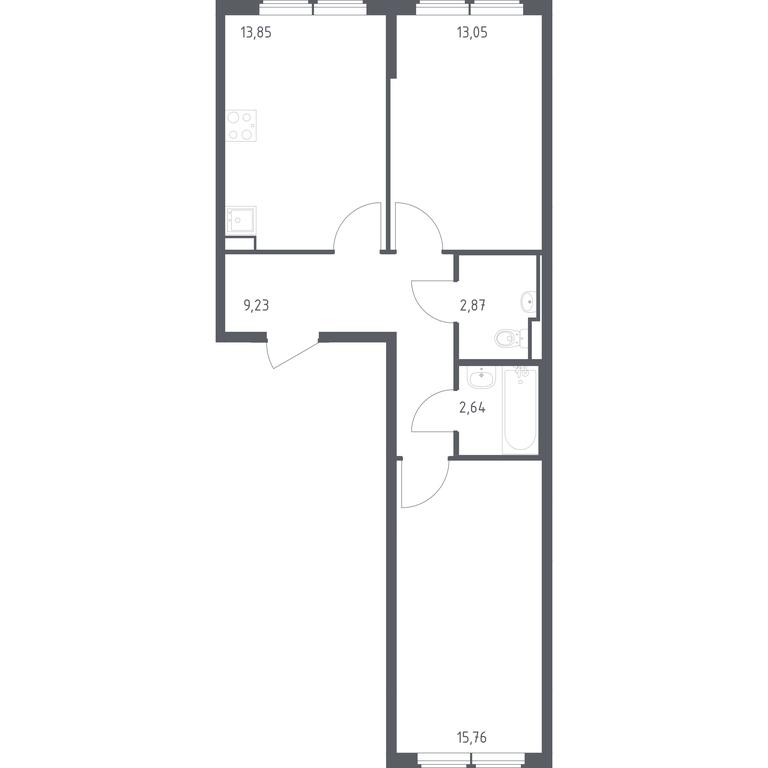 1-BD Apartment Sale, 57.4 sq. m. at Ostafevo, Ostafyevskoe Highway, 12к1, Ryazanovskoe Settlement, Moscow, Russia #1 1-BD Apartment Sale, 57.4 sq. m. at Ostafevo, Ostafyevskoe Highway, 12к1, Ryazanovskoe Settlement, Moscow, Russia #1