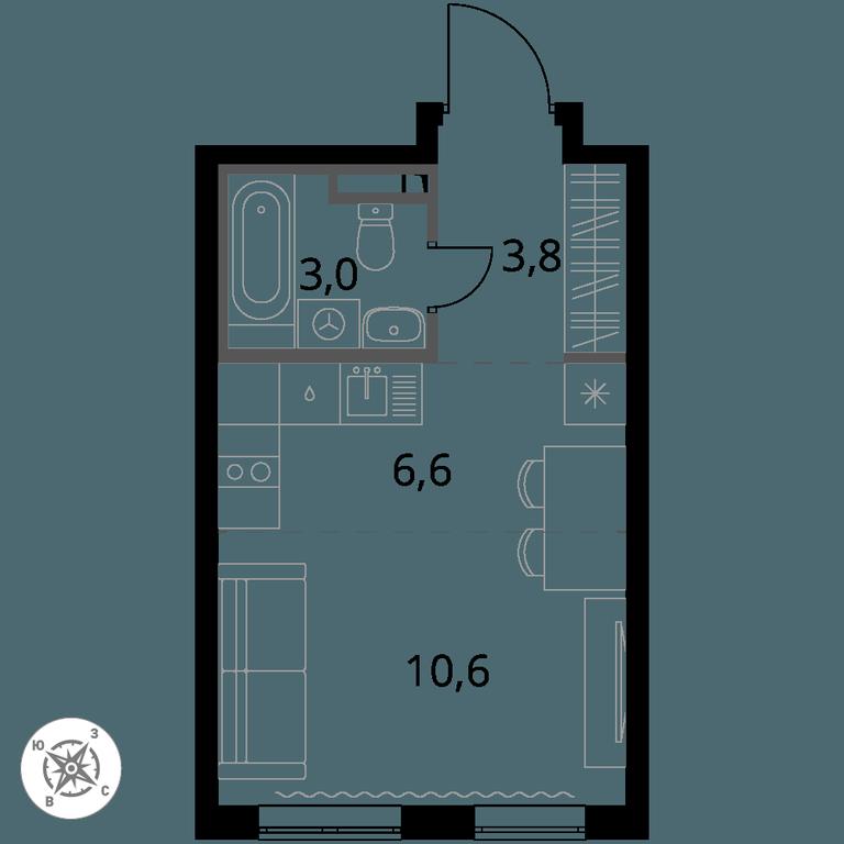Apartment Sale, 24 sq. m. at Pervy Donskoj, zhiloy mikrorayon Sapronovo, derevnya Sapronovo, Leninskiy City District, Moscow Region, Russia #1 Apartment Sale, 24 sq. m. at Pervy Donskoj, zhiloy mikrorayon Sapronovo, derevnya Sapronovo, Leninskiy City District, Moscow Region, Russia #1