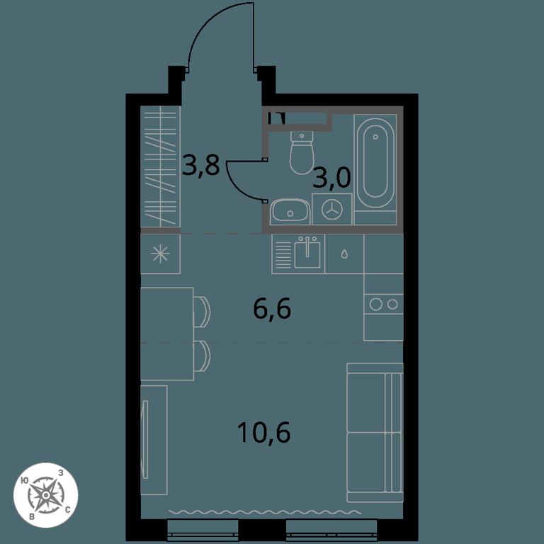 Apartment Sale, 24 sq. m. at Pervy Donskoj, zhiloy mikrorayon Sapronovo, derevnya Sapronovo, Leninskiy City District, Moscow Region, Russia #1 Apartment Sale, 24 sq. m. at Pervy Donskoj, zhiloy mikrorayon Sapronovo, derevnya Sapronovo, Leninskiy City District, Moscow Region, Russia #1