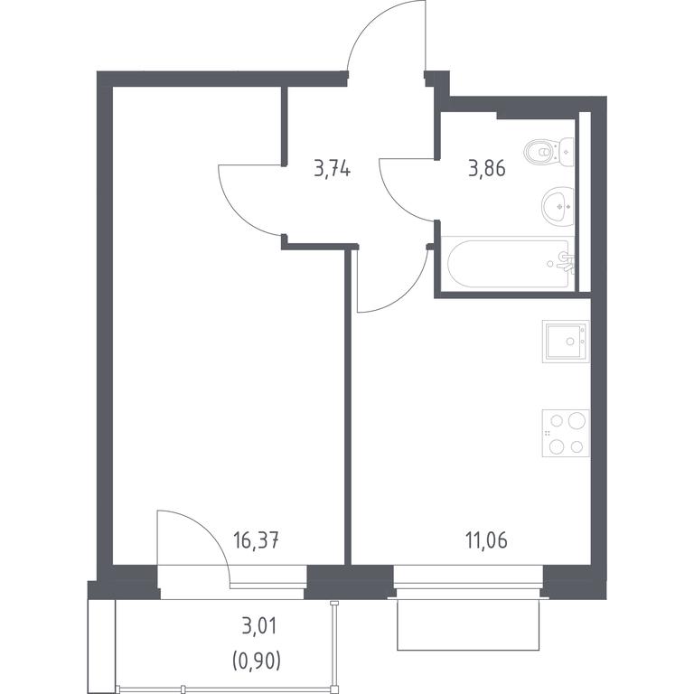 Apartment Sale, 35.93 sq. m. at Kvartal Zapadnyj, kvartal № 76, Marushkinskoye Settlement, Moscow, Russia #1 Apartment Sale, 35.93 sq. m. at Kvartal Zapadnyj, kvartal № 76, Marushkinskoye Settlement, Moscow, Russia #1