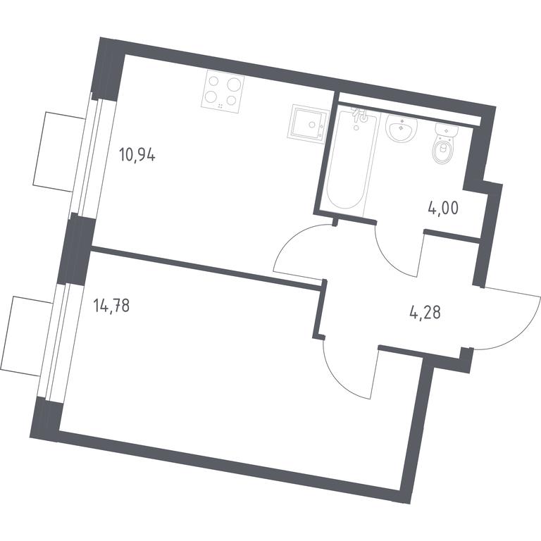 Apartment Sale, 34 sq. m. at Kvartal Zapadnyj, kvartal № 76, Marushkinskoye Settlement, Moscow, Russia #1 Apartment Sale, 34 sq. m. at Kvartal Zapadnyj, kvartal № 76, Marushkinskoye Settlement, Moscow, Russia #1
