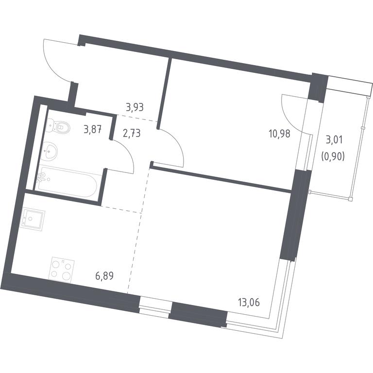 Apartment Sale, 42.36 sq. m. at Kvartal Zapadnyj, kvartal № 76, Marushkinskoye Settlement, Moscow, Russia #1 Apartment Sale, 42.36 sq. m. at Kvartal Zapadnyj, kvartal № 76, Marushkinskoye Settlement, Moscow, Russia #1