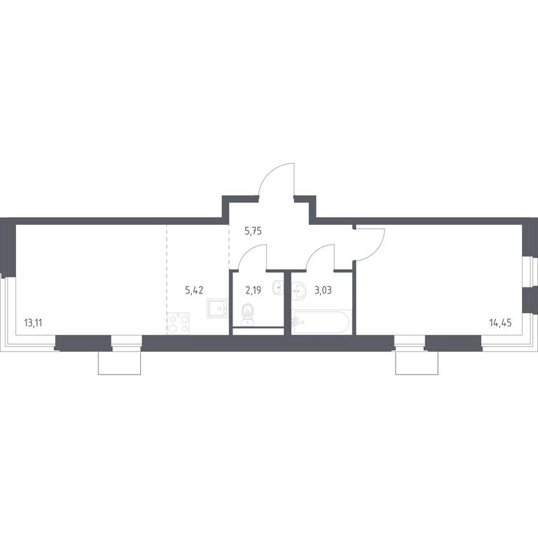 Apartment Sale, 43.95 sq. m. at Kvartal Zapadnyj, kvartal № 76, Marushkinskoye Settlement, Moscow, Russia #1 Apartment Sale, 43.95 sq. m. at Kvartal Zapadnyj, kvartal № 76, Marushkinskoye Settlement, Moscow, Russia #1