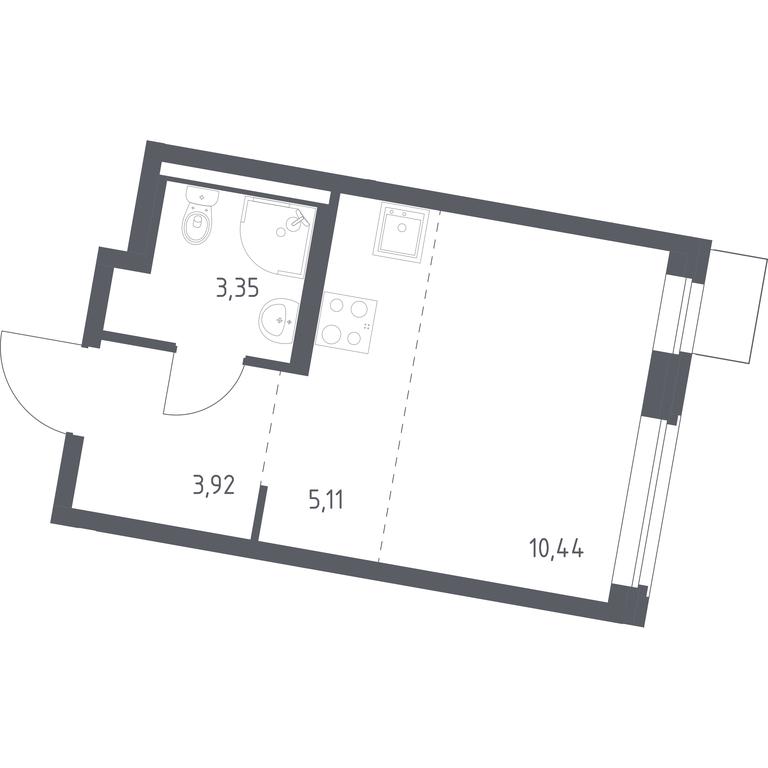 Apartment Sale, 22.82平方米 at Kvartal Zapadnyj, kvartal № 76, Marushkinskoye Settlement, Moscow, Russia #1 Apartment Sale, 22.82平方米 at Kvartal Zapadnyj, kvartal № 76, Marushkinskoye Settlement, Moscow, Russia #1