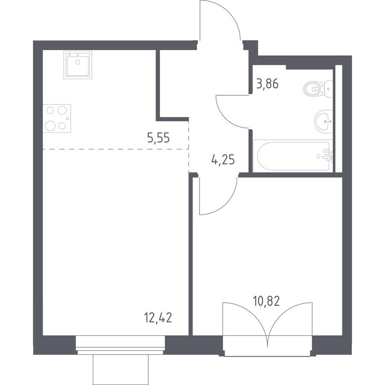 Apartment Sale, 36.9 sq. m. at Kvartal Zapadnyj, kvartal № 76, Marushkinskoye Settlement, Moscow, Russia #1 Apartment Sale, 36.9 sq. m. at Kvartal Zapadnyj, kvartal № 76, Marushkinskoye Settlement, Moscow, Russia #1